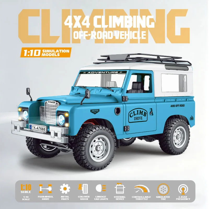 2026 Nieuwe 1:10 Volledige Schaal Pickup All Terrain Simulatie Off-Road Klimvoertuig 15KM/H RC Auto 2.4G Afstandsbediening 100M met LED