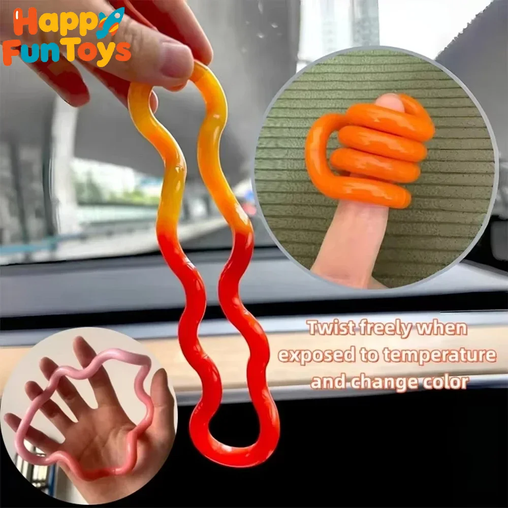 

Thermochromic Twist Tangle Toy Attention Training Stress Relief Creative Prank Toys Funny Sensory Toys For Kids Adults