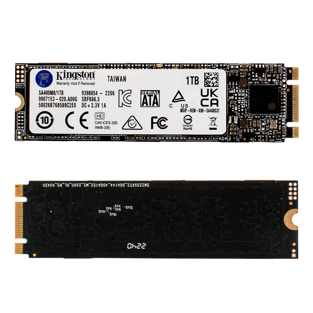 Kingston A400-NGFF SSD M.2 2280 내장 솔리드 스테이트 하드 드라이브, 노트북 데스크탑용 고성능, 120GB, 240GB, 480GB, 1TB, 2TB