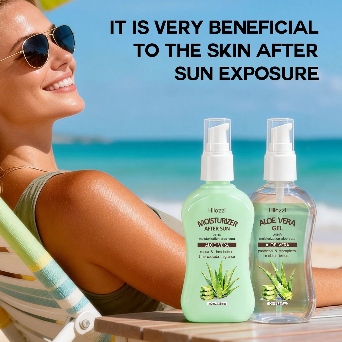 

100 мл/3,38 унции гель и увлажняющий крем с алоэ вера после загара, лосьон после загара для увлажнения кожи после дня на солнце.