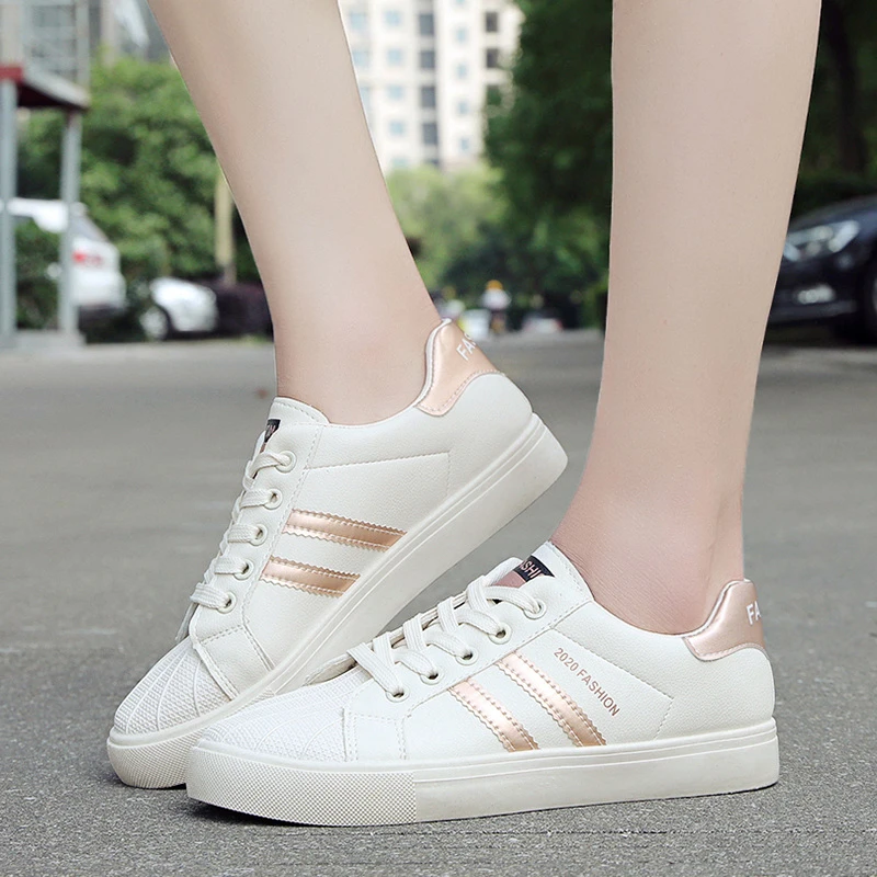 2024 new women\'s single shoes low-cut flat-soled lace-up round-toe vulcanized shoes flat-soled casual fashion sports shoes