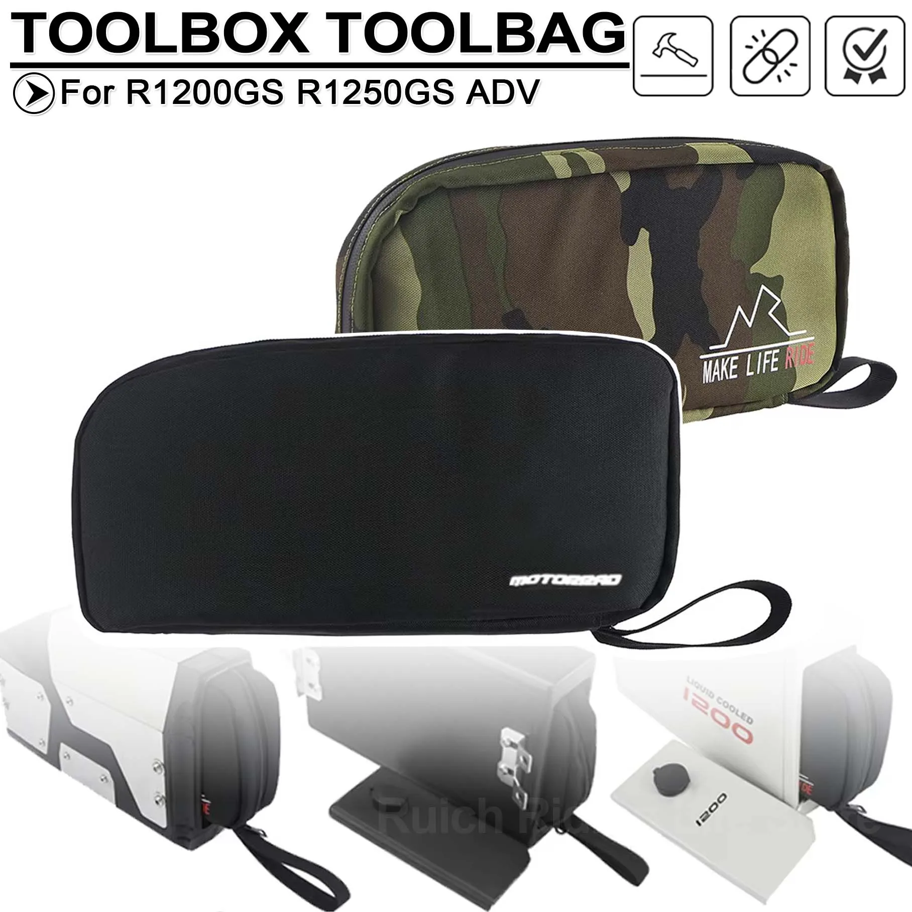 For R1200GS R1250GS ADV F700GS F850GS TRK502X GS1200 Motorcycle Toolbox Waterproof Inner Bag Case Toolbag Side Box Storage Bags