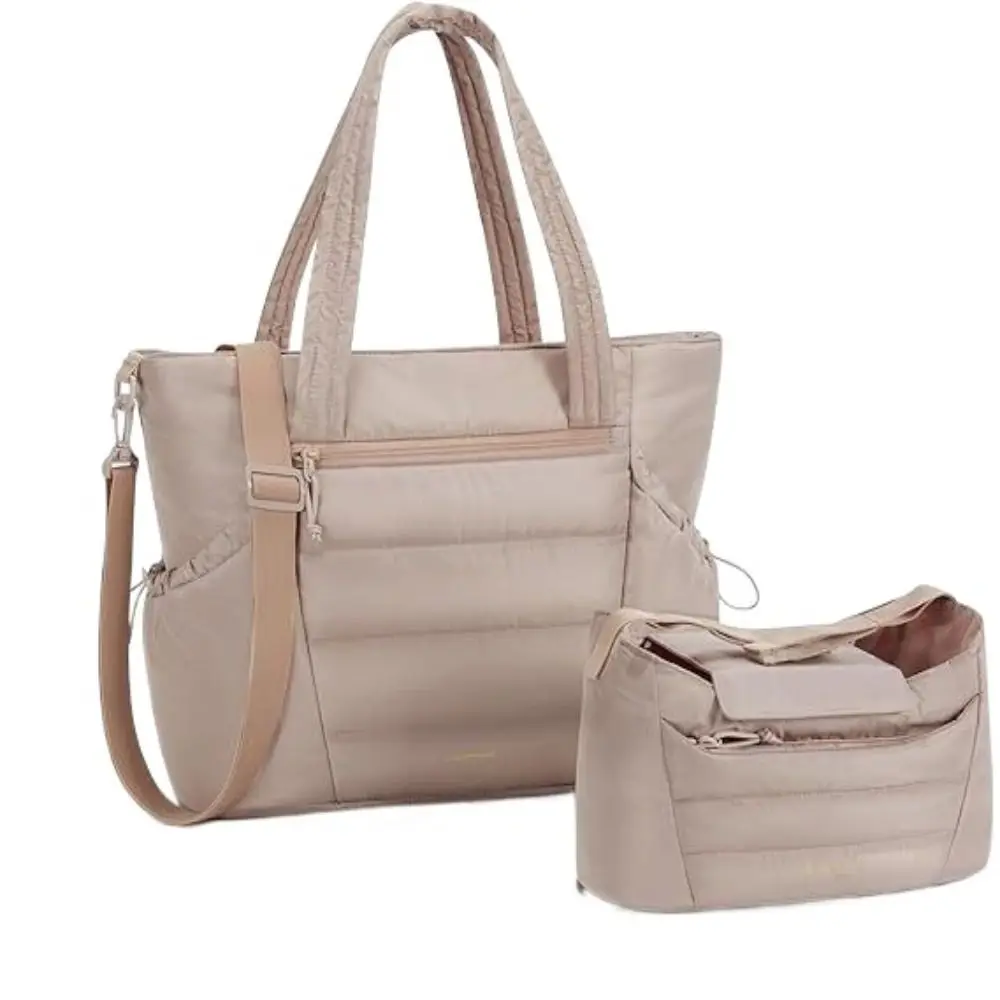 

New Large Capacity Tote Bag Fashion Simple Travel Duffel Pouch Solid Color Casual Gym Bag