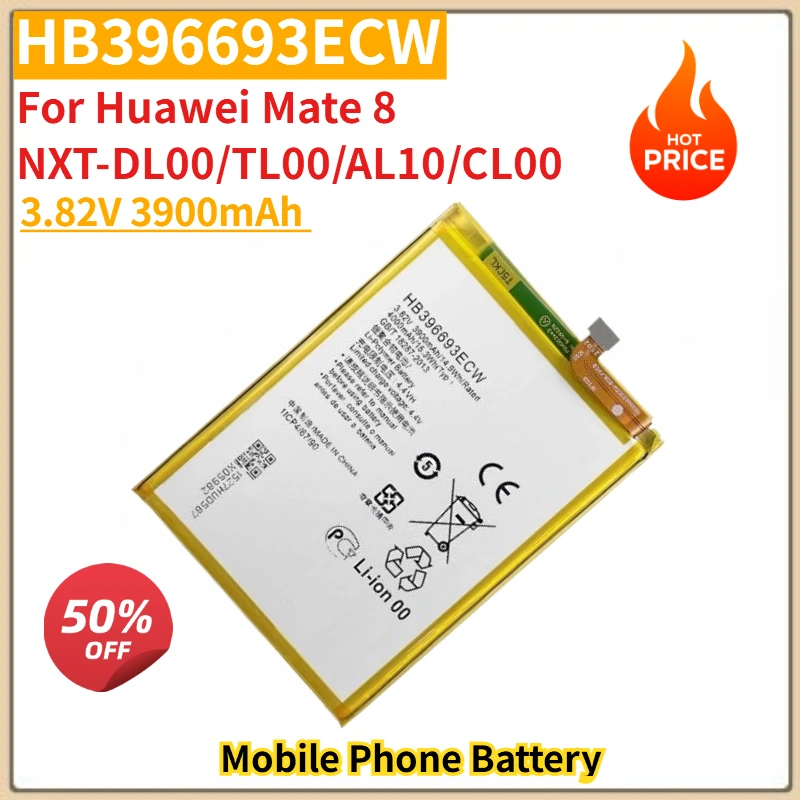 HB396693ECW Telefoon Batterij 3.82 V 3900 mAh Voor Huawei Mate 8 NXT-DL00/TL00/AL10/CL00 Vervangende Batterij gloednieuwe Hoge Kwaliteit