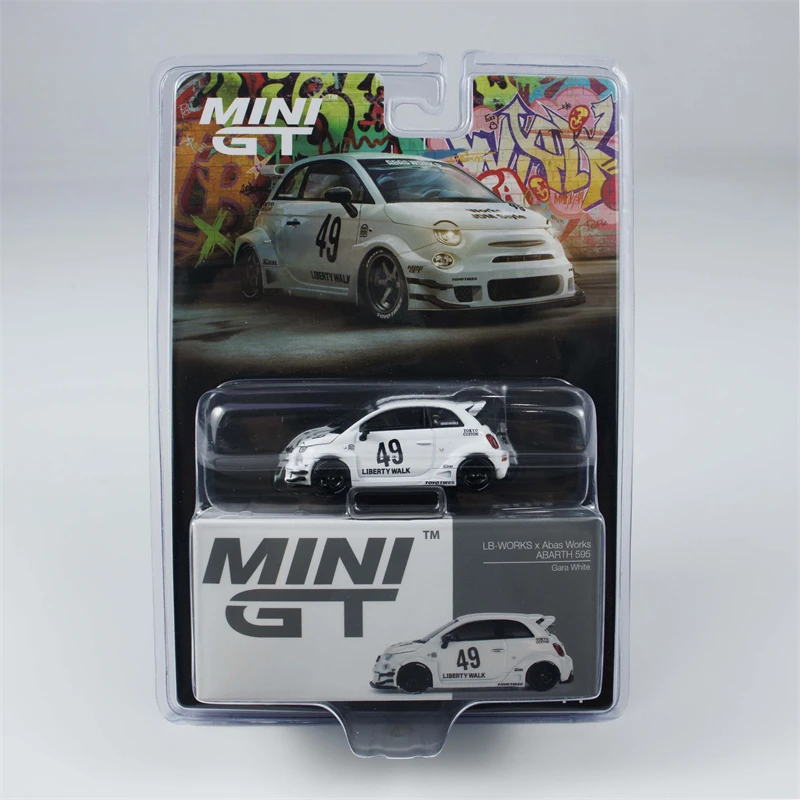 

MINI GT 1:64 LB-WORKS x Abas Works LBWK ABARTH 595 White Blister Diecast Model Car
