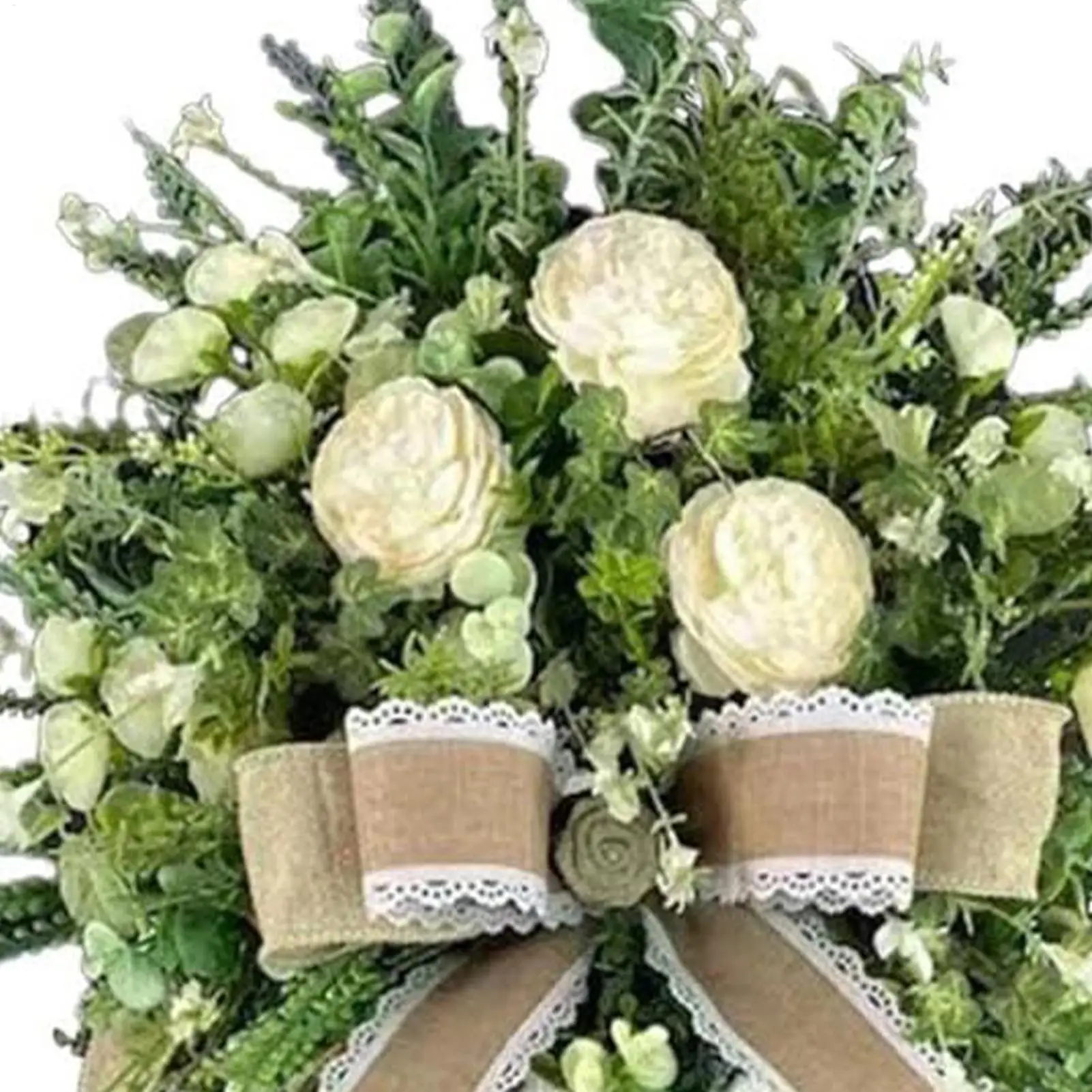 

Easter Wreath Decor Teardrop Garland With Bunny Easter Holiday Wreath For Front Door Patio Window Garden Backyard Balcony