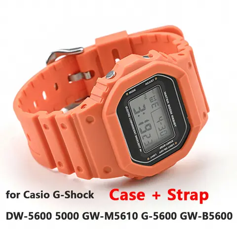 Hartsgummiarmbandfodral för Casio G-Shock GW-B5600 G-5600 DW-5600 GW-M5610 Herr Dam Ersättningsarmband Klocktillbehör 8 best sales gx56 - №4