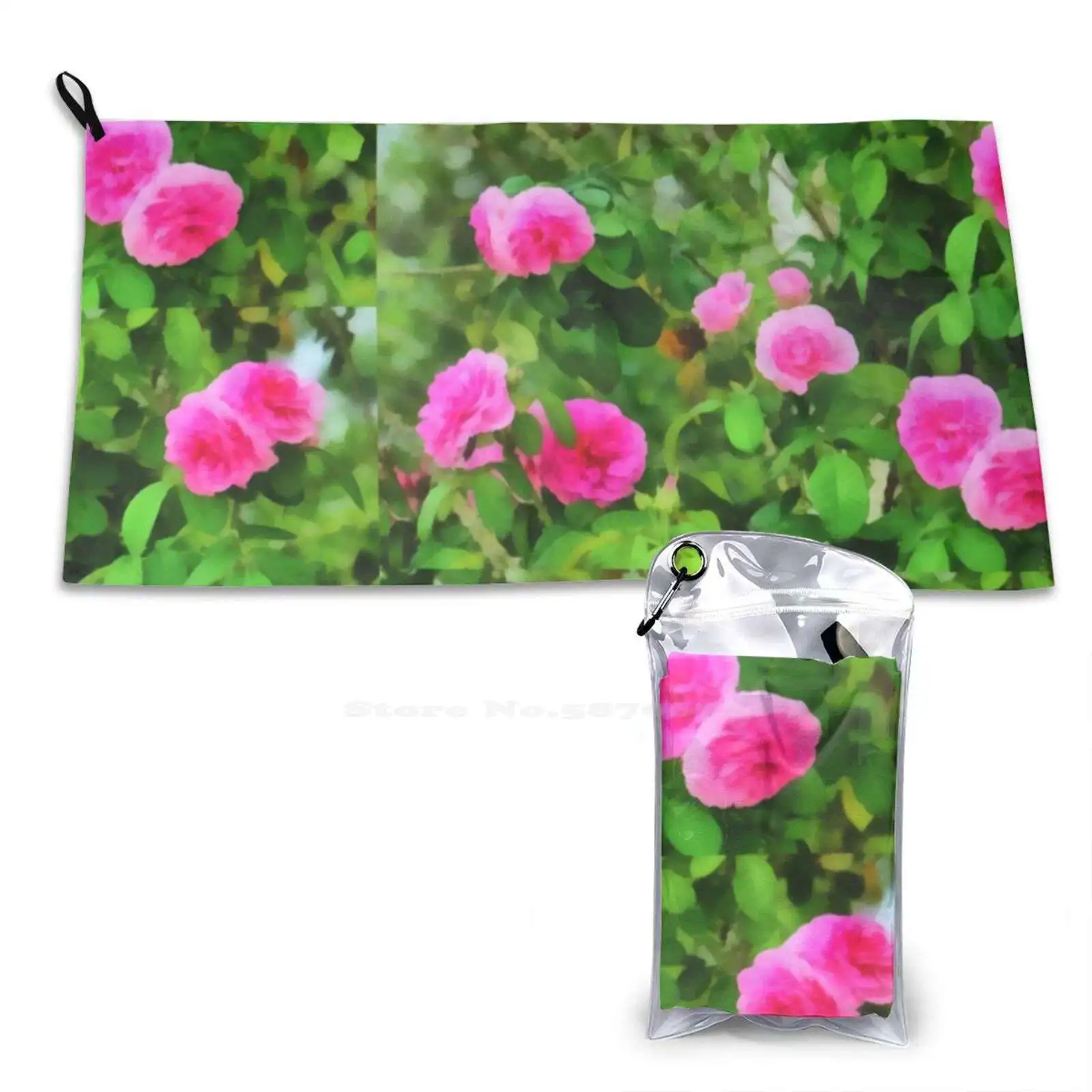 Gertrude Jekyll Roses Soft Towel Quick Dry Beach Towel Gertrude Jekyll Roses Pink Roses Rosa