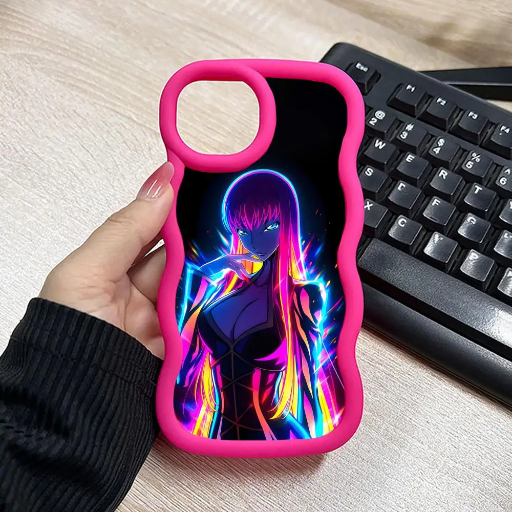 Funda de TPU con Borde Ondulado Highschool Saeko Busujima para iPhone 17 16 15 14 13 12 11 Air Pro Max Plus, Carcasa Colorida