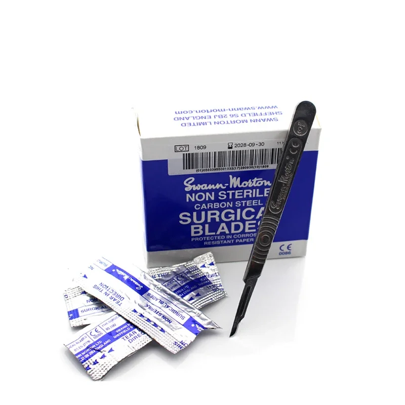 100pcs/box NO.12 15 15C 11 Swann Blade Morton Carbon Steel for Motherboard PCB Fingerprint Cable Repair Knife Kit