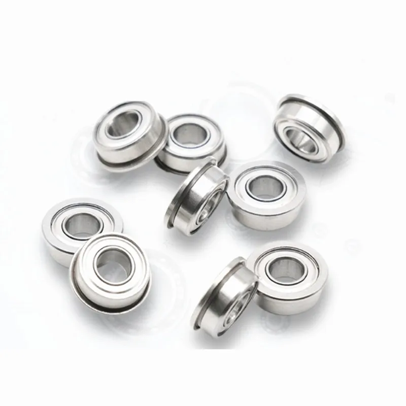 50pcs MF52ZZ MF62ZZ MF63ZZ MF74ZZ MF83ZZ MF84ZZ To MF148ZZ Miniature Flange Bearing Thin Wall Metal Shielded Flanged Bearings