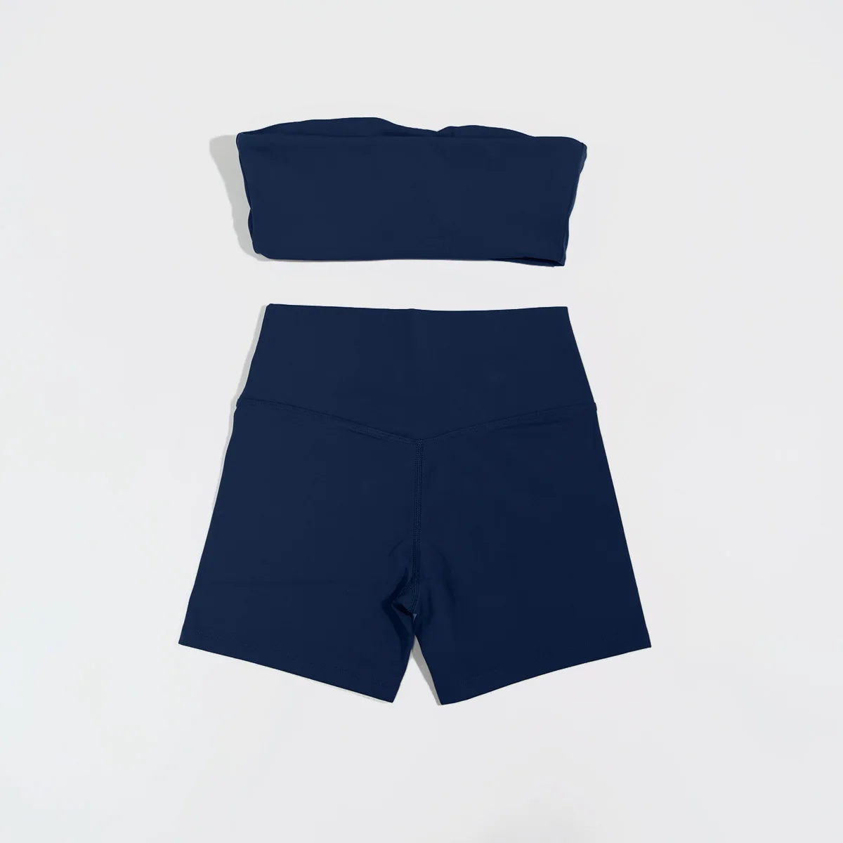 Sommerliches trägerloses Sport-BH- und Crop-Top-Set für Damen, Fitness, Yoga, Workout, Gym-Outfit, Deportivos Mujer, 2-teiliges Sportoutfit – Detail 12
