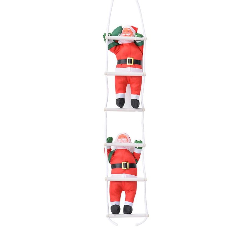 Ladder Santa Claus Christmas Decoration Easy Convenient to Install With String for Home Courtyard Garden Decoration