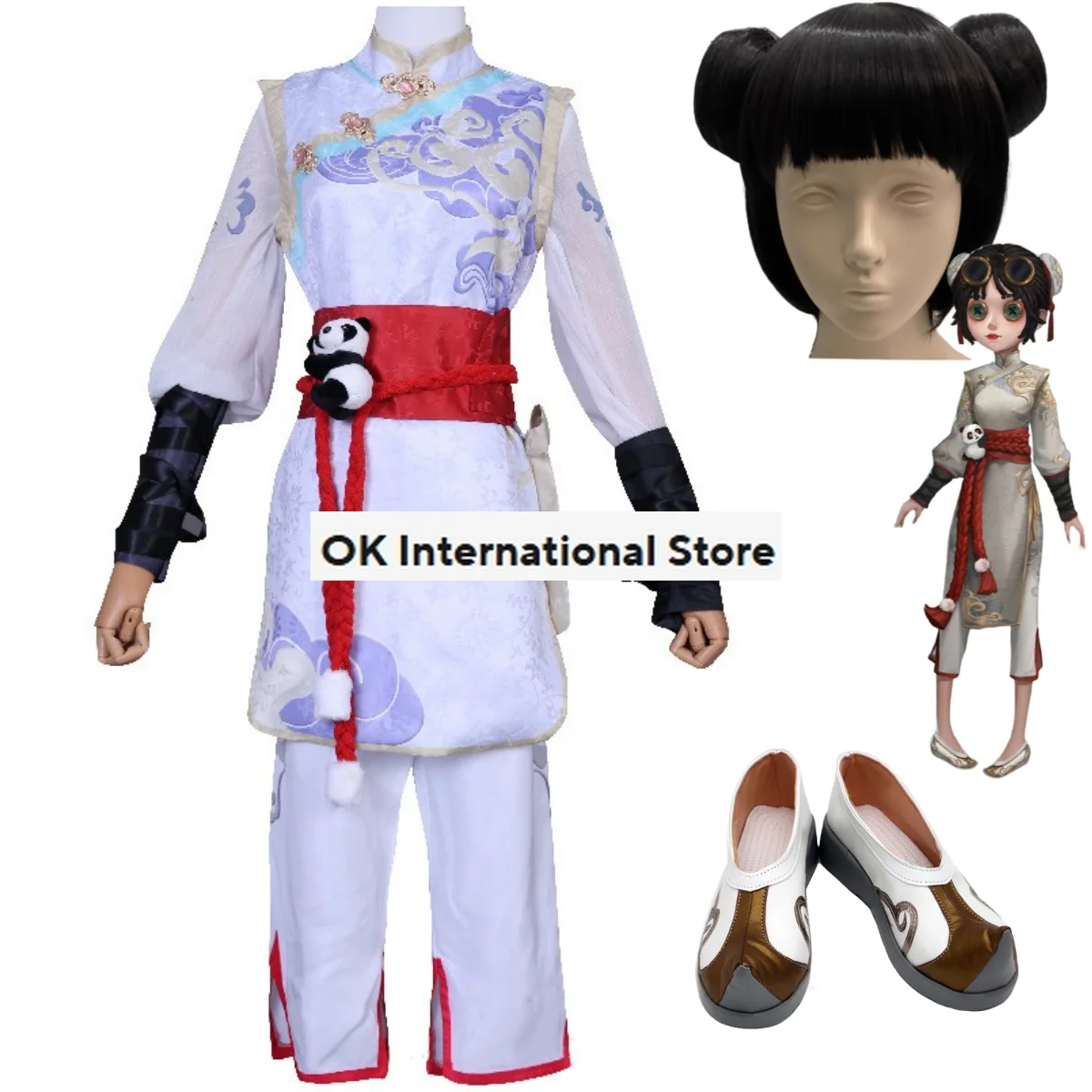 

Anime Game Identity Ⅴ Tracy Reznik Mechanic Cosplay Costume JinZhongLin Skin Antique Uniform Wig Shoes Woman Halloween Suit