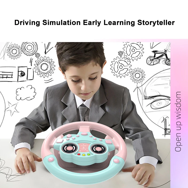 Kids Simulation Car Steering Wheel Toys Simulation Driving Early Education Educational Children's Music Story Machine Toys