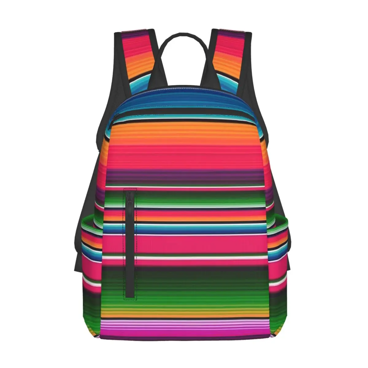 メキシカンブランケットストライプフィエスタセラペバックパックデイパック大容量キッズブックバッグスクールバッグショルダーバッグ男性女性用