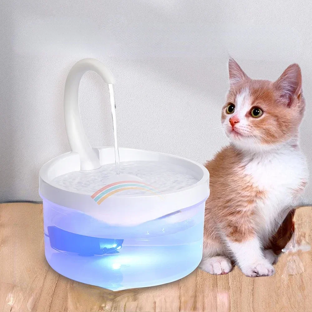 Cat Automatic Water Fountain With Faucet Cat Intelligent Water Dispenser Auto Drinker Filters For Cats Feeder Motion Sensor