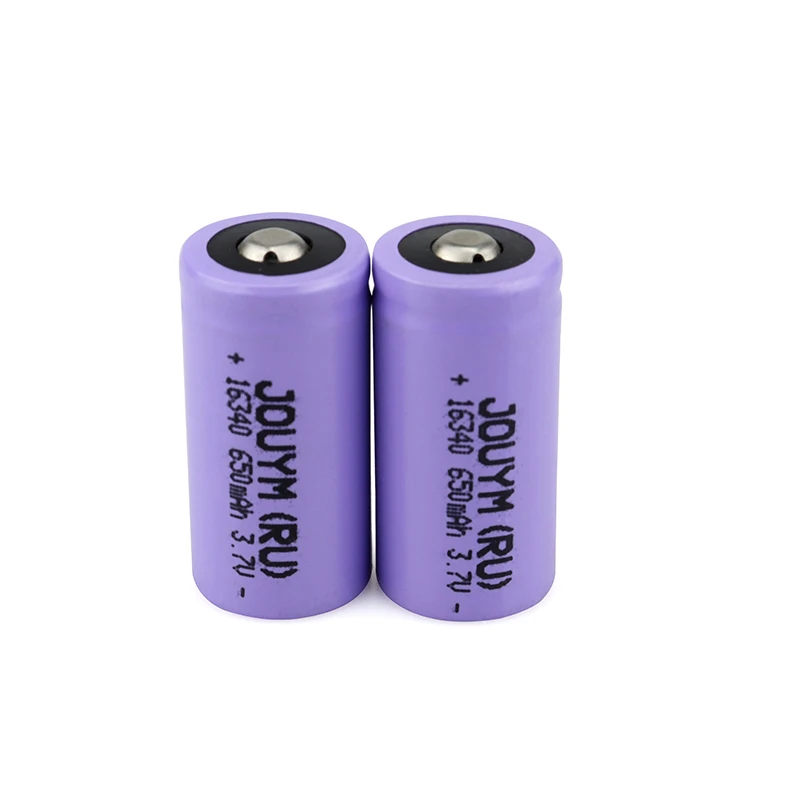 2024 New 2PCS/4PCS 16340 Li-ion Battery RCR123A 3.7V Battery 650mAh Rechargeable Battery