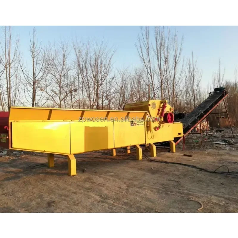 waste wood crusher shredder mulcher chipper machine wooden pallet crushing equipment