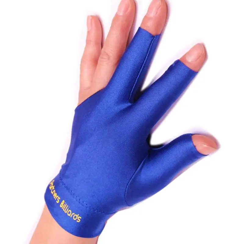 

Эластичные перчатки для бильярда, перчатки для снукера с тремя пальцами для левой руки, тренировочные перчатки для бильярда, аксессуары для бильярда