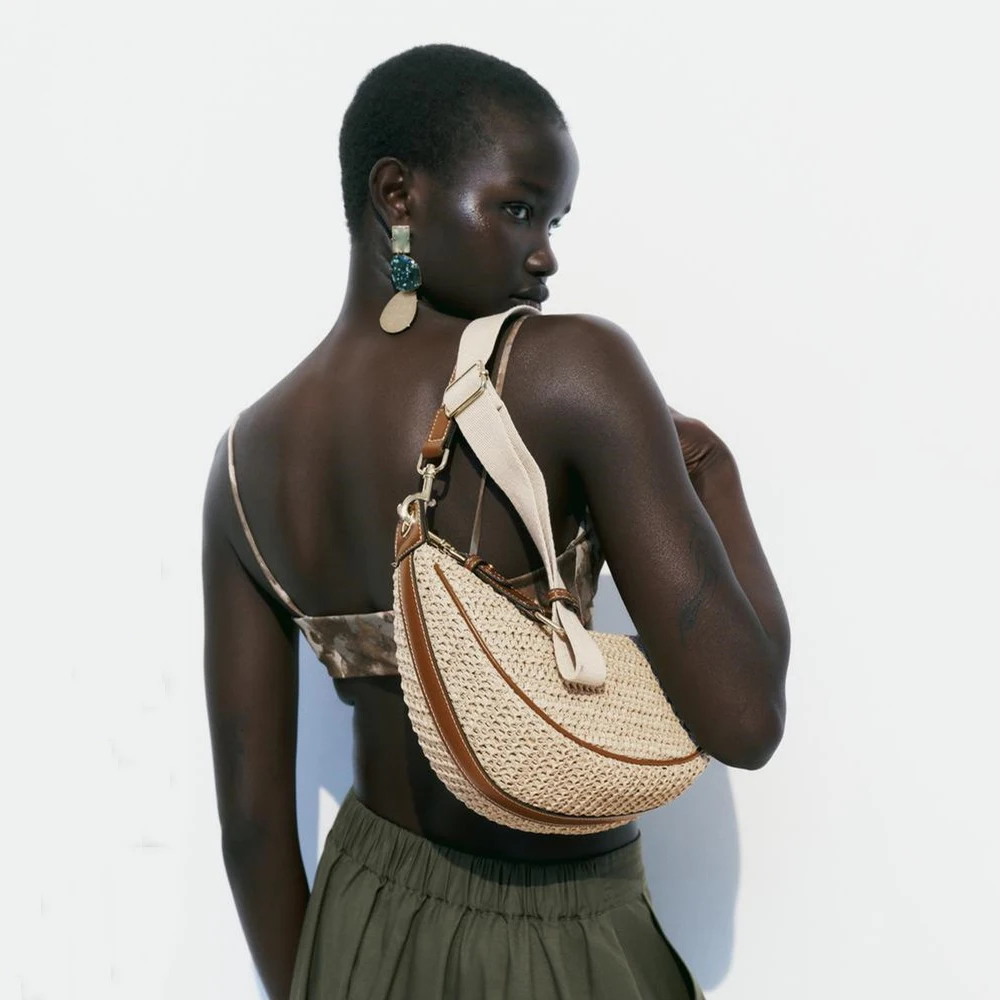 Summer新款女包女士肩斜挎包 Armpit Bag Straw Bag Seaside Beach Bag Woven Bag