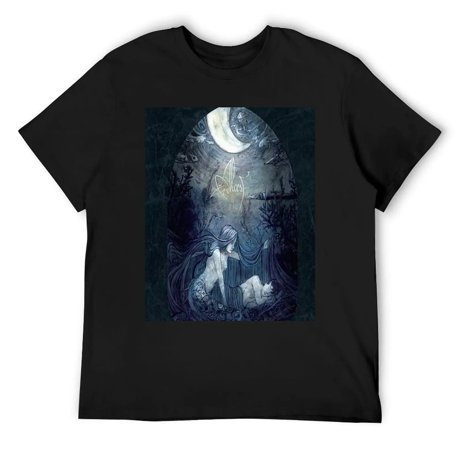 ?cailles de Lune Alcest T-Shirt oversized t shirt plus size clothes for a boy plain Short sleeve tee men