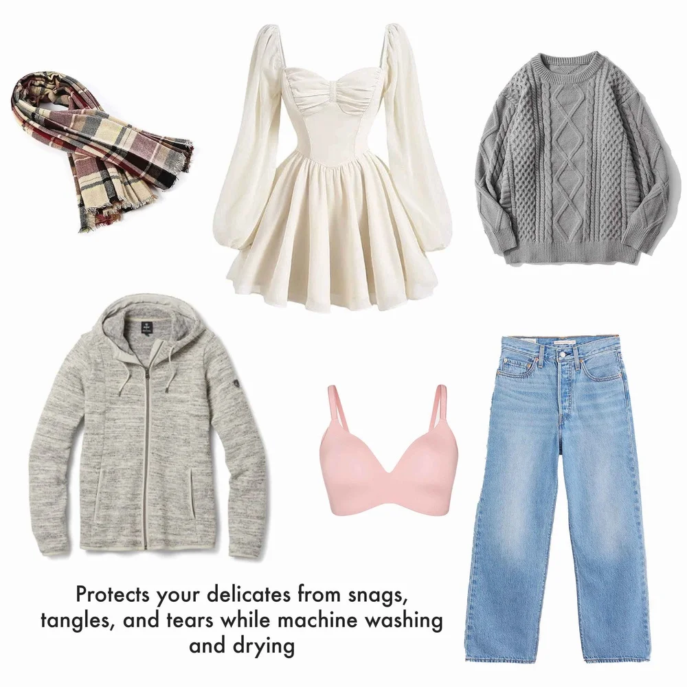 2 Pack Large 18x15 Mesh Wash Bags Delicates Odorless Anti-Microbial Zipper Guard Durable Micro Mesh Protects Clothes