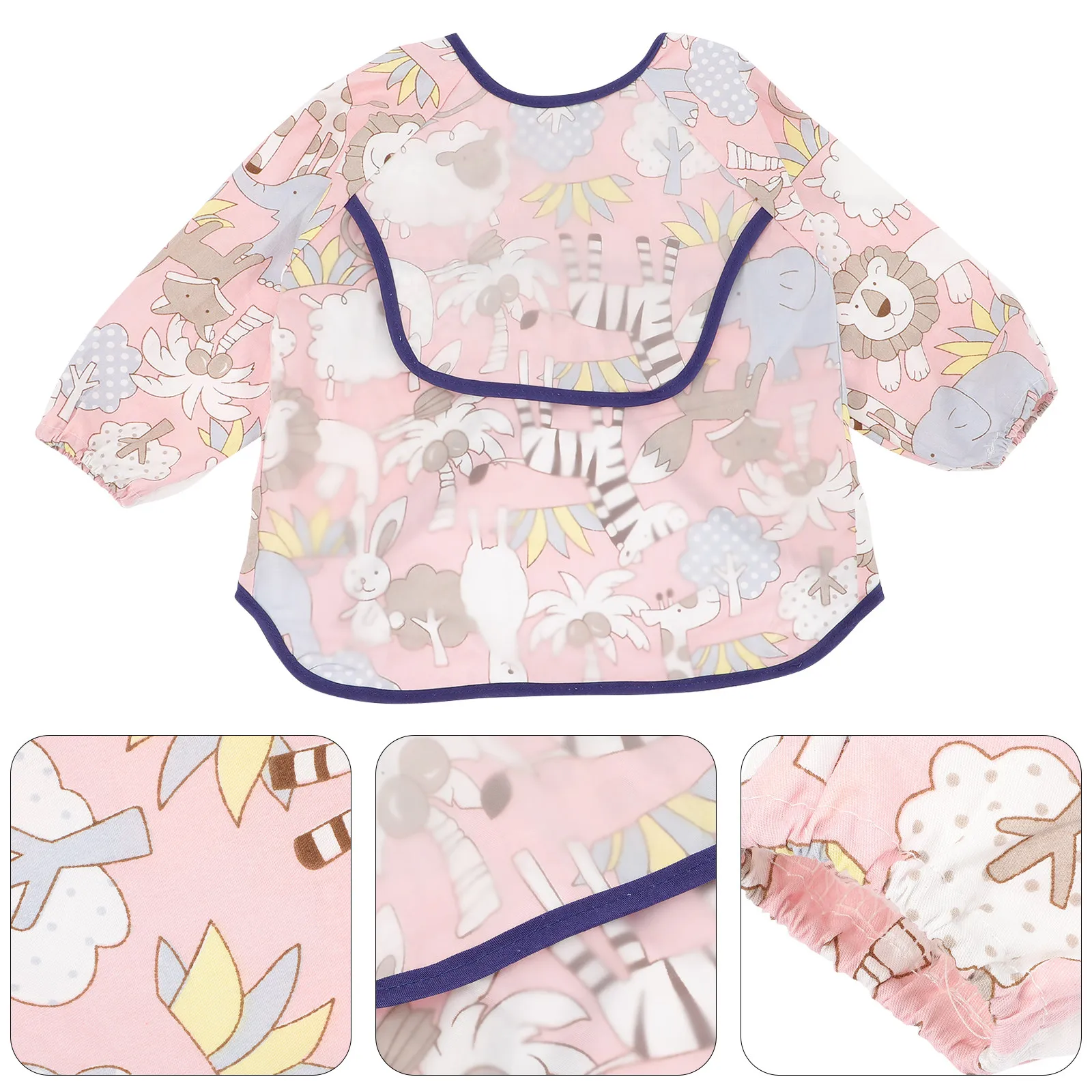 

Длинный нагрудник-фартук для кормления мальчиков, с длинными рукавами, с карманом, из хлопка