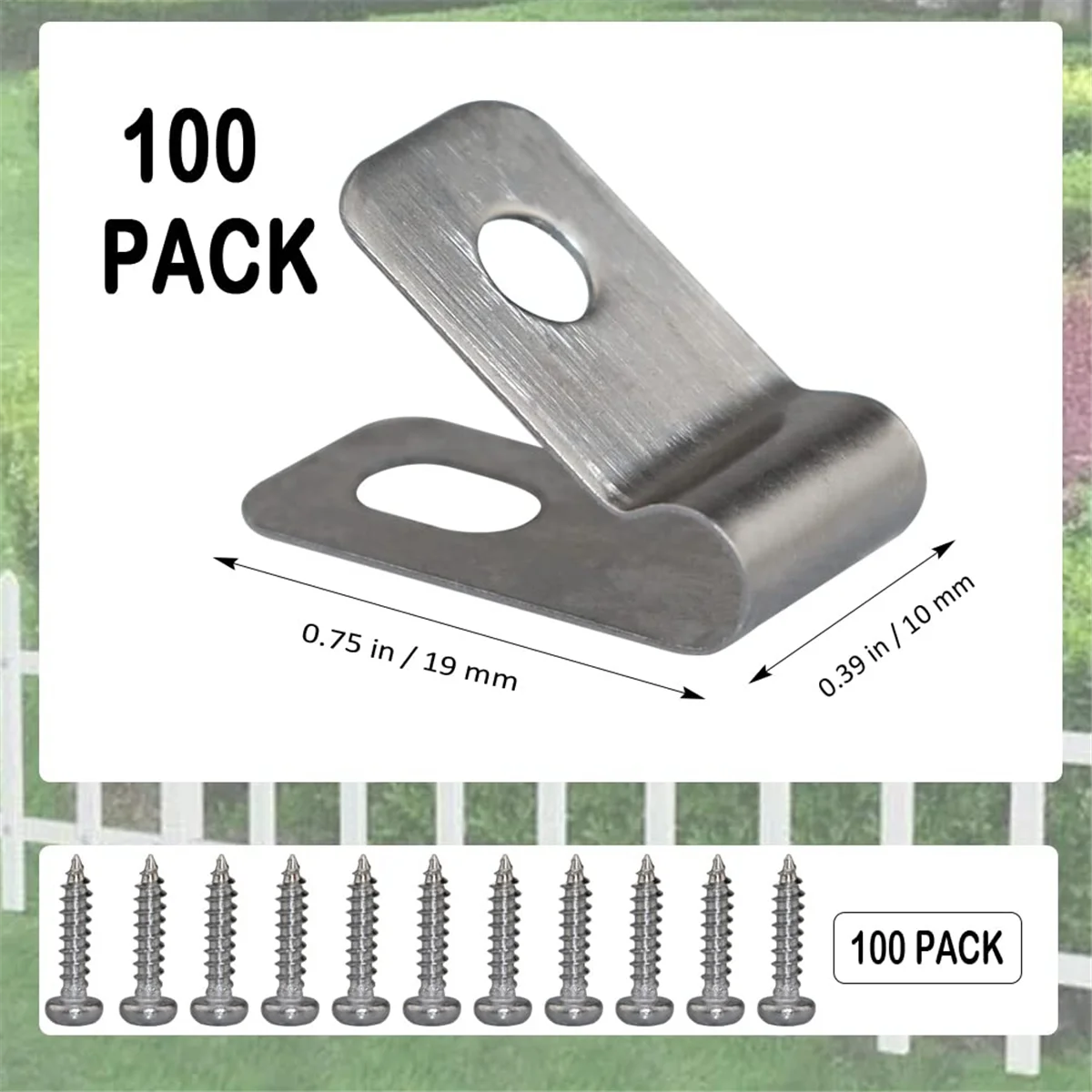 Draadhekclips, 100 stuks hekdraadklemmen aluminium voor 12-16 gauge gelaste draad tot hout, metaal of vinyl hek