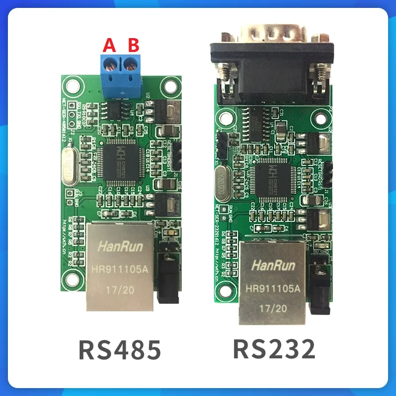 Módulo de transmisión transparente, conmutador automático de línea MDIX, Ethernet a RS485 RS232, CH9121, 10/100M