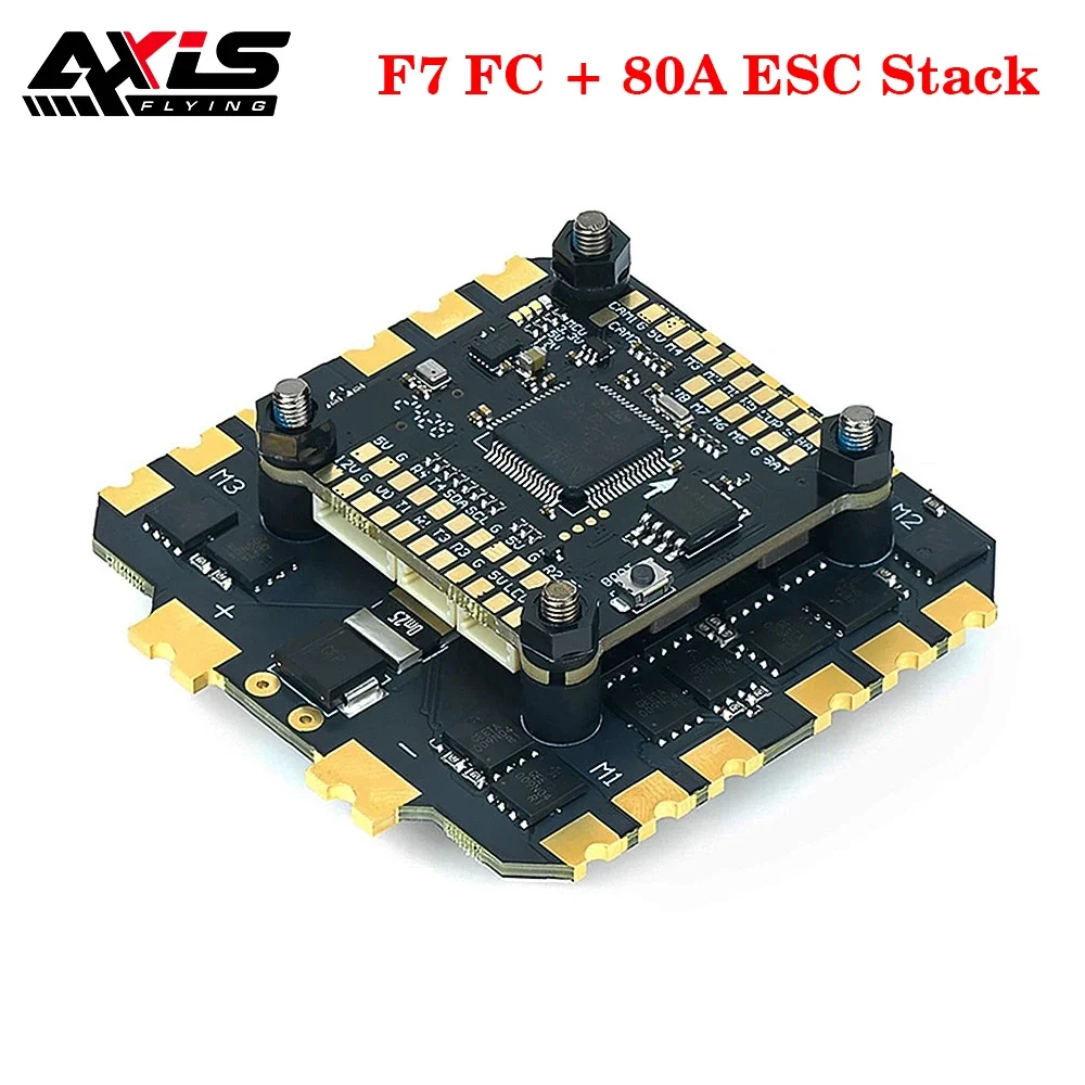VoidFly AxisFlying Argus ECO F722 Flight Controller BEC,OSD, Barometer, Black Box 16M With 80A BLHeli_S 4-in-1 ESC 6-8S for RC F