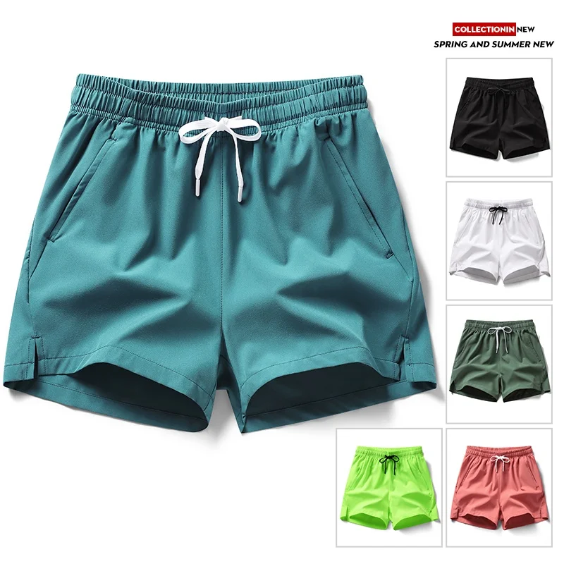 [Nylon 70D] Hot summer sports shorts, running pants, three piece pants, men\'s and women\'s zippered pockets, couple\'s shorts, out