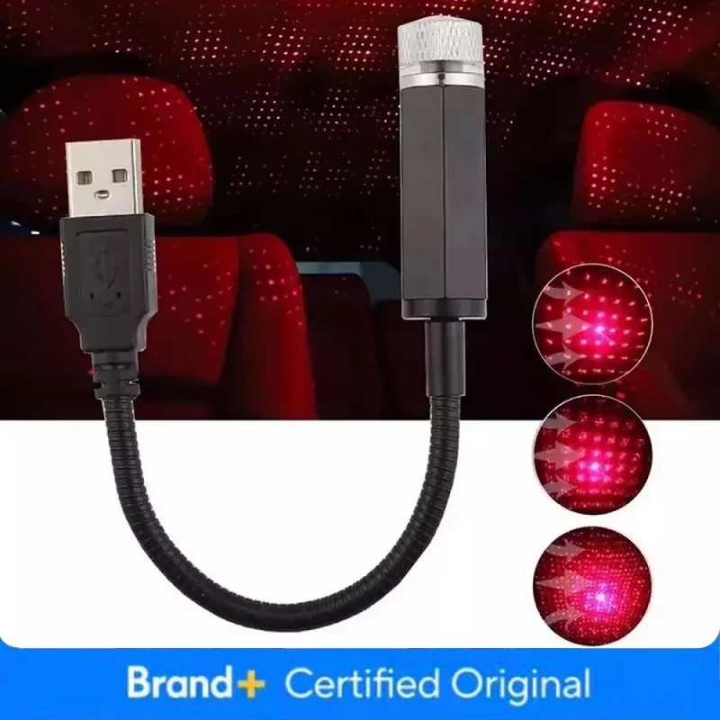 

Романтический светодиодный ночник со звездой на крышу автомобиля, проектор, атмосфера Galaxy, лампа USB, декоративная лампа, регулируемый светильник для внутреннего декора