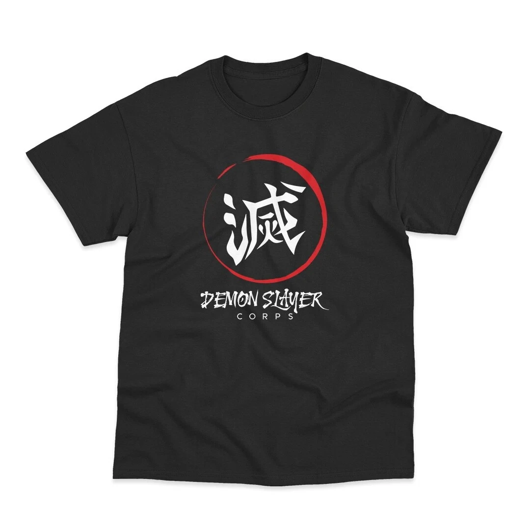 Summer Hot Selling Demon Slayer Corps Logo Inspired By Demon Slayer Anime Printed T-shirt, Men's Round Neck Short Sleeved Shirt