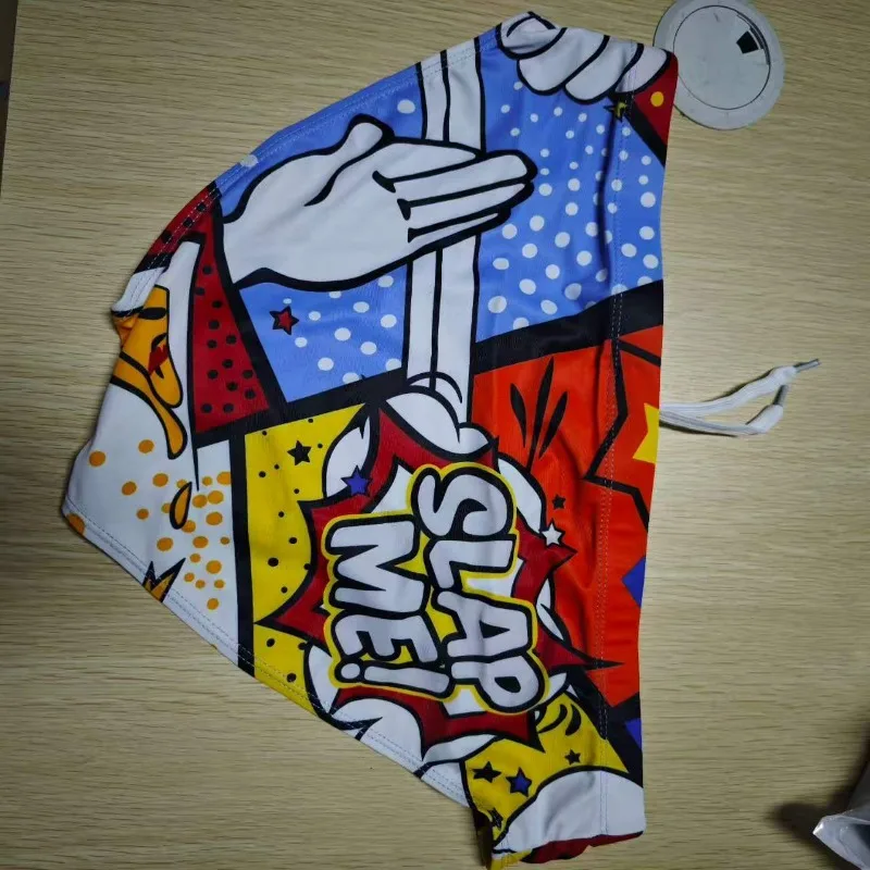 

New Fashion Men's trunks cartoon trend triangle swimming trunks quick-drying hot spring sports youth beach professional 10001