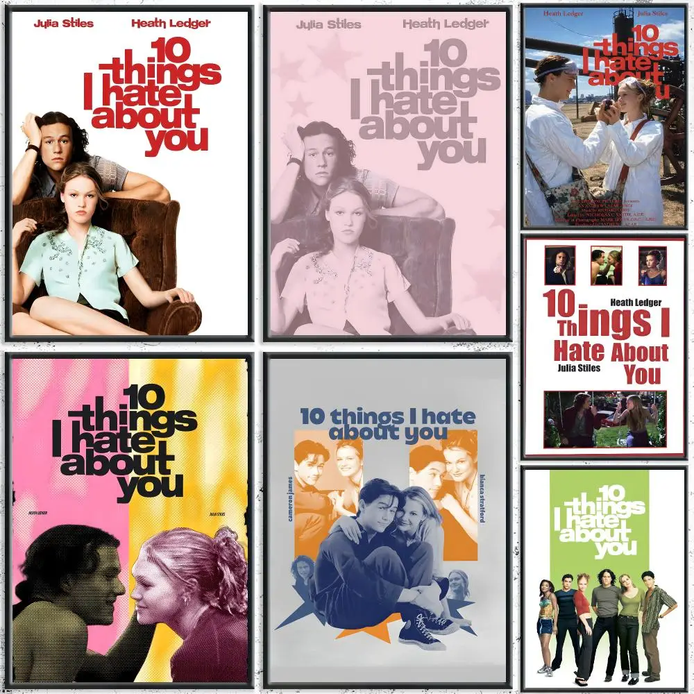 movie 10 Things I Hate About You Poster HD Waterproof Self-Adhesive Wall Art – Multi-Scene Use, Top Gift Pick