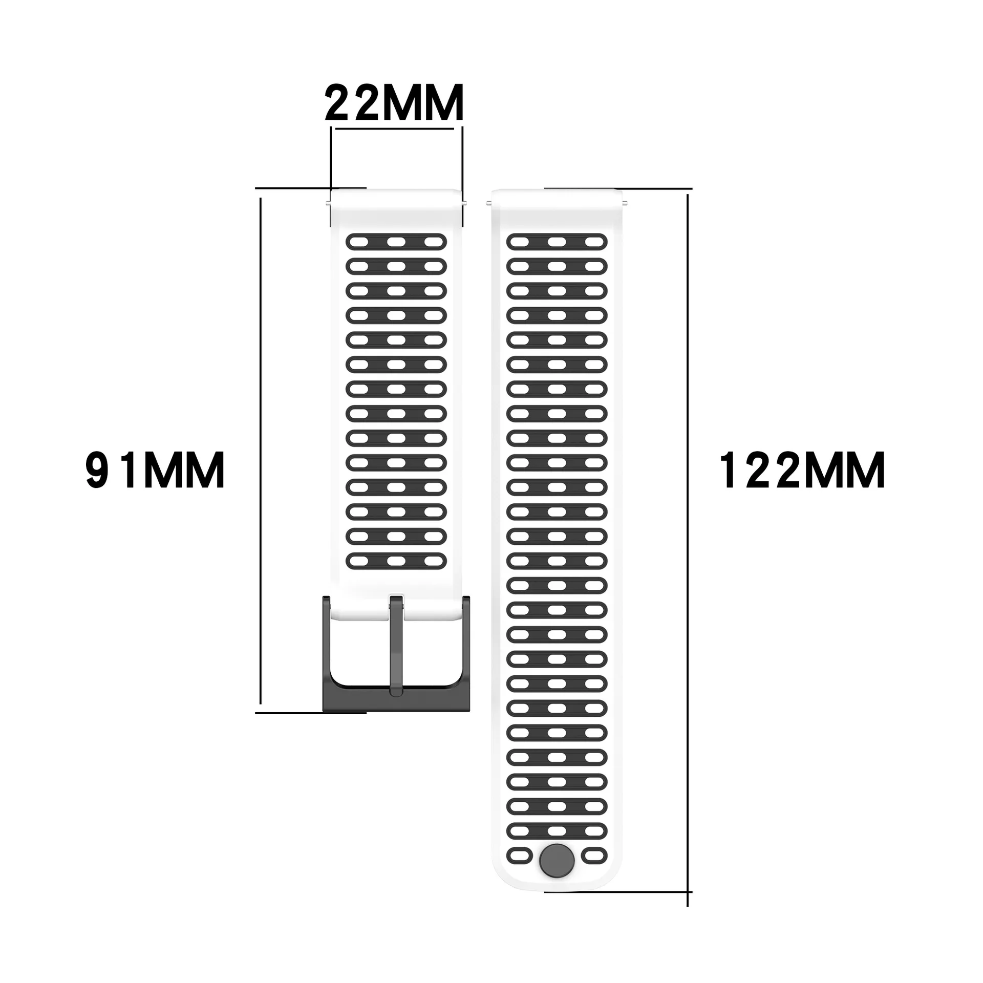Silikon-Uhrenarmband 22 mm für Suunto Vertical 2/RACE 2 S/Run/Ocean Ersatzband für Suunto 5 9 Peak Pro Armband – Detail 3