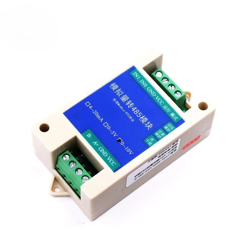 2-Channel Analog To 485 Acquisition Module 4-20mA Current 0-5V 10V Voltage USB Conversion Module Modbu
