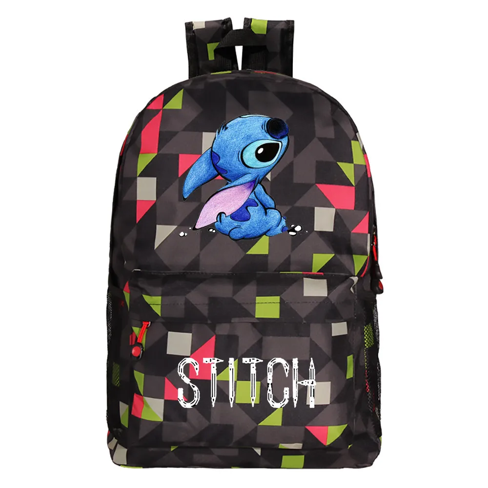 MINISO Stitch กระเป๋าเป้สะพายหลังอะนิเมะคอสเพลย์ Unisex นักเรียนโรงเรียนกระเป๋าการ์ตูนกระเป๋าถือแล็ปท็อป Rucksack กระเป๋ากลางแจ้ง