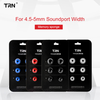 TRN 3Pairs (6pcs) Wired Earphone Memory Cotton Earmuffs Rebound Earplugs Headset PU Sponge Memory Sponge Headphones Eartips