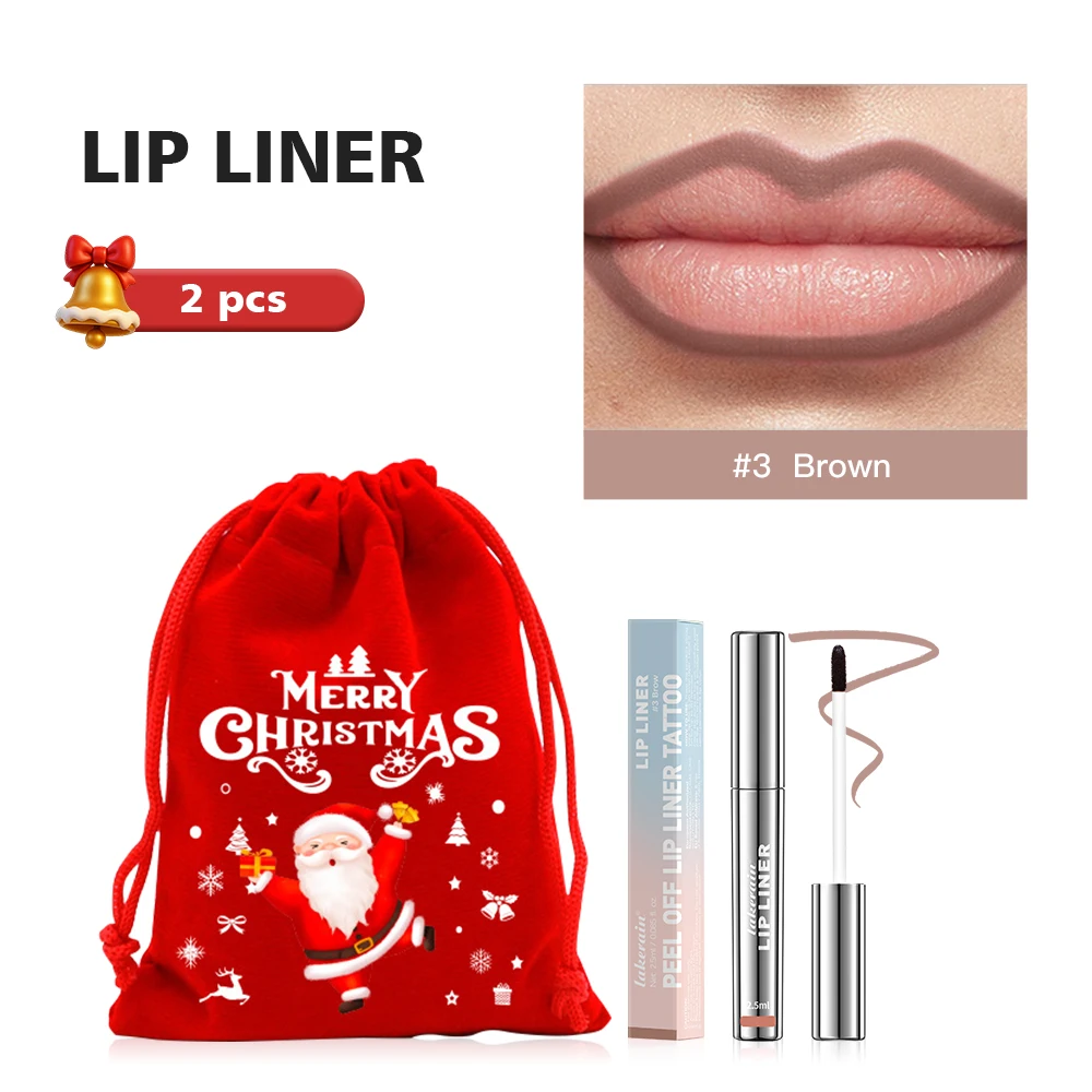 Waterdichte Lip Liner Peel Off Tattoo Lipgloss Waterdichte Langdurige Matte Lip Tint Bruine Contour Afscheur Lippen Vlek Cosmetische