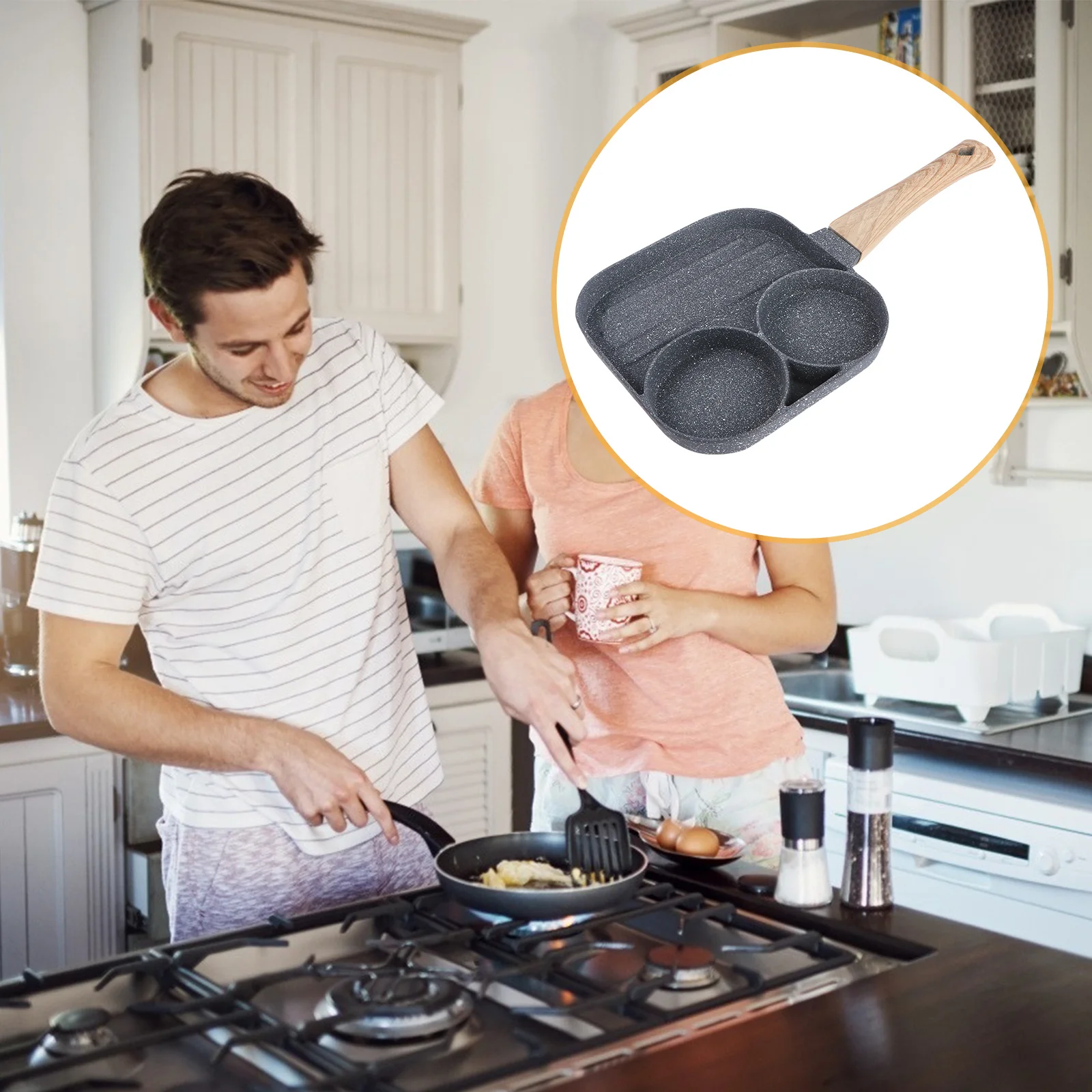 

Aluminium Alloy Egg Frying Pan Nonstick Breakfast Skillet Pan Household Cooking Pot Sandwich Mold Bacon Kitchen Accessory