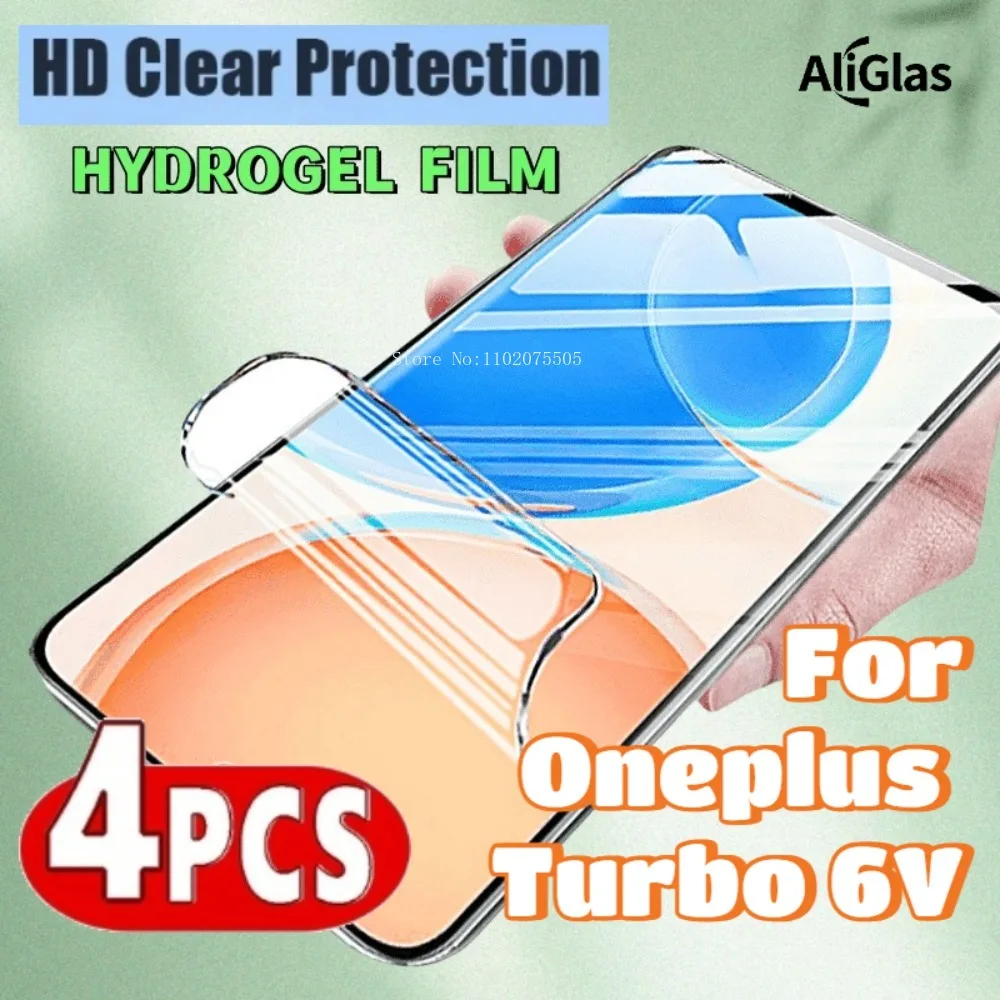 

4PACK For Oneplus Turbo 6 V Clear Soft Hydrogel Film Sticker Screen Protector Suitable for Oneplus Turbo 6V Glossy Shatterproof