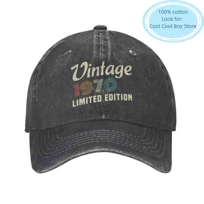 Fashion Cotton Vintage 1970 Limited Edition Baseball Cap Men Women Adjustable Dad Hat Sun Protection