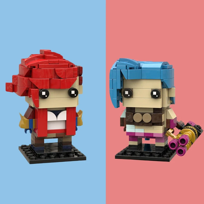 

439pcs MOC Jinxss & Vier Arcane Leaguees of Legendsss Modular Building Blocks DIY Creative Duo Figure Model Toy for Kids Gift
