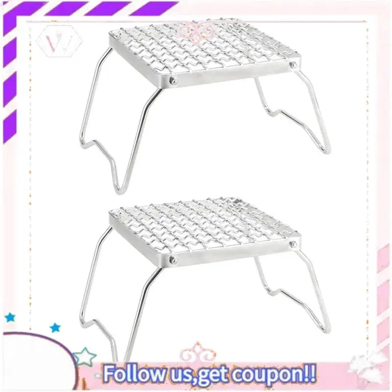 

Y74A-Folding Campfire Grill Stainless Steel Grill, Heavy Duty Portable Camping Grill Parts Accessories