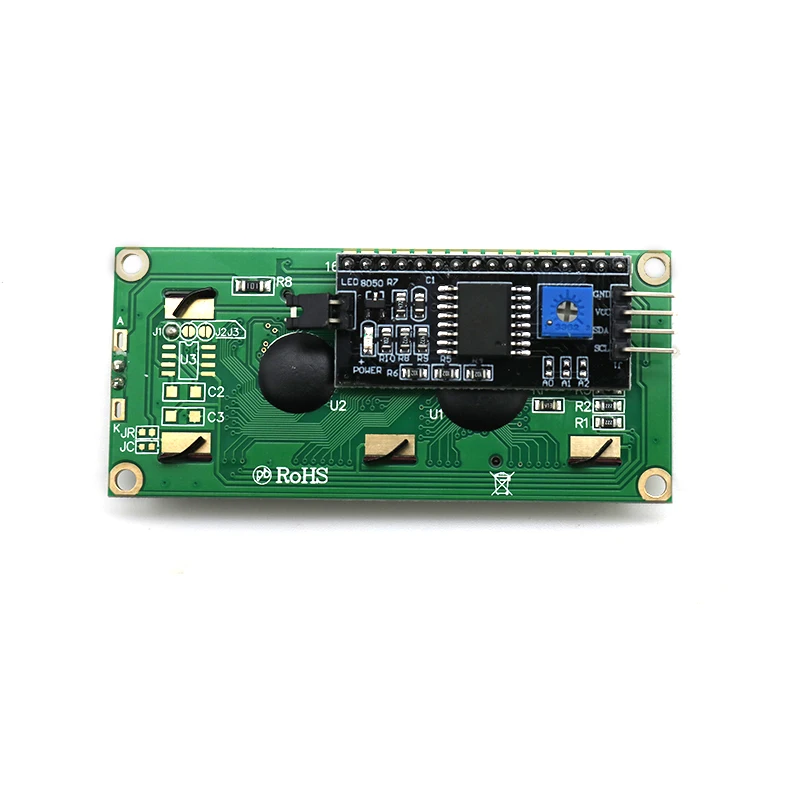 Modulo display LCD1602 I2C IIC Schermo blu verde 5V 16x2 Adattatore modulo display caratteri Llate per Arduino ﻿