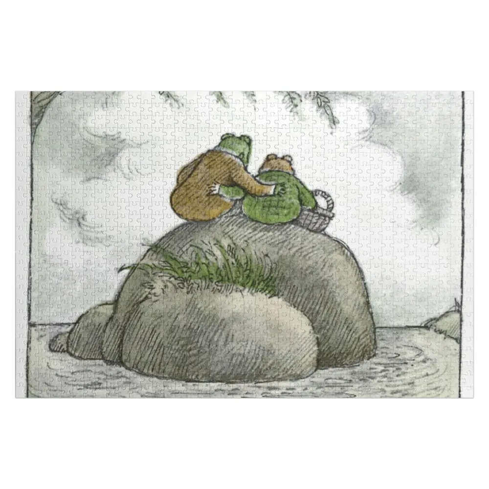 Frog and Toad on the Water Jigsaw Puzzle Photo Personalized For Kids Works Of Art Puzzle