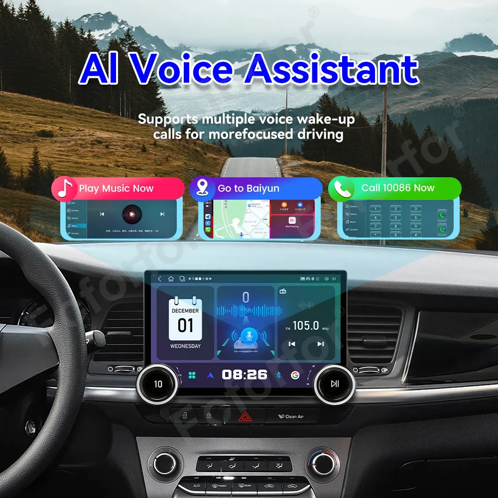High Performance 11.5 Inch Android 15 Full HD Touch GPS Navi Car Radio Wireless CarPlay Head Unit For Hyundai Mistra 2017-2019