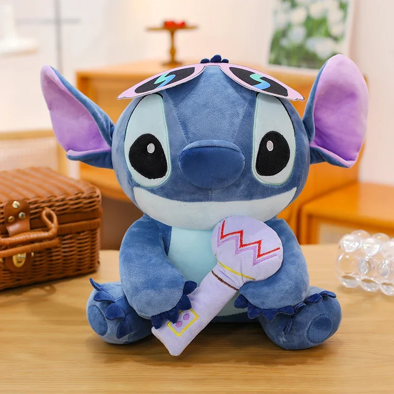 ตุ๊กตาไมโครโฟนเปียโนอิเล็กทรอนิกส์ ลิโลแอนด์สติทช์ ขนาด 35 ซม. ของเล่นตุ๊กตาดนตรี ตุ๊กตาสติทช์กีตาร์ ตุ๊กตาขับรถ หมอนอิงโซฟา ของขวัญวันเกิด